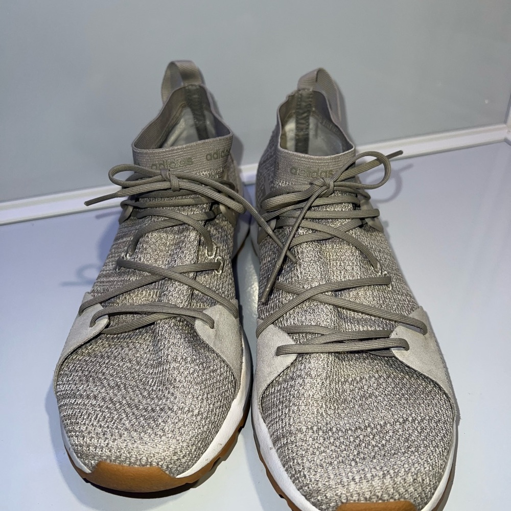 Adidas Men's Gray Knit Sneakers